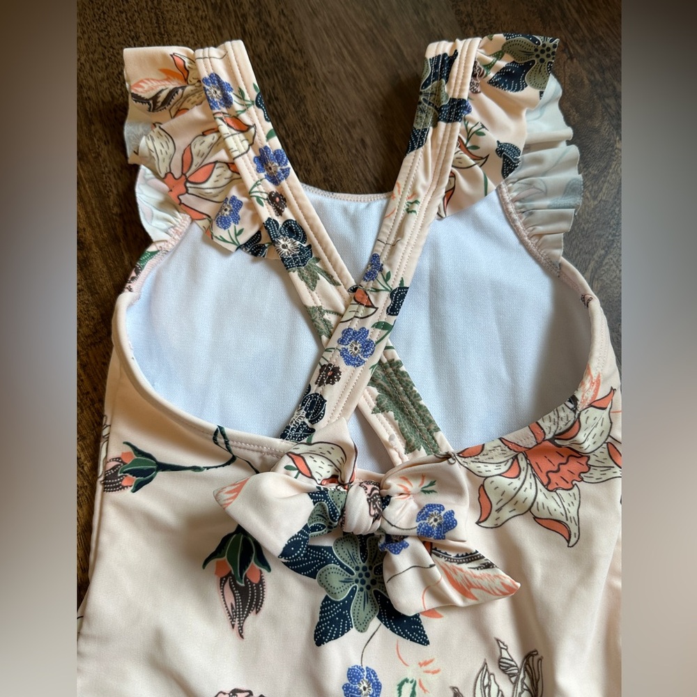 Jessica Simpson Toddler Girl One Piece Floral Print Swimsuit in Size 3T - Picture 3 of 8
